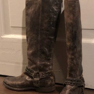 Frye ‘Phillip’ Studded Harness Tall Riding Boots